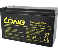 Long WP1236W WP1236W Batterie au plomb 12 V 9 Ah plomb (AGM) (l x H x P) 151 x 102 x 65 mm cosses plates 6,35 mm auto-décharg