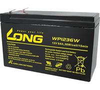 Long WP1236W WP1236W Batterie au plomb 12 V 9 Ah plomb (AGM) (l x H x P) 151 x 102 x 65 mm cosses plates 6,35 mm auto-décharg