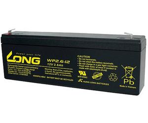 Long WP2.6-12 WP2.6-12 Batterie au plomb 12 V 2.6 Ah plomb (AGM) (l x H x P) 178 x 66 x 35 mm cosses plates 4,8 mm auto-décharge réduite, sans entretien