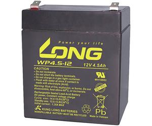 Long WP4.5-12 WP4.5-12 Batterie au plomb 12 V 4.5 Ah plomb (AGM) (l x H x P) 90 x 107 x 70 mm cosses plates 4,8 mm auto-décharge réduite, sans entretien