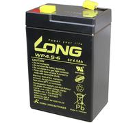 Long WP4.5-6 WP4.5-6 Batterie au plomb 6 V 4.5 Ah plomb (AGM) (l x H x P) 70 x 106 x 47 mm cosses plates 4,8 mm auto-décharge réduite, sans entretien