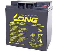 Long WPL28-12TN WPL28-12TN Batterie au plomb 12 V 28 Ah plomb (AGM) (l x H x P) 166 x 176 x 126 mm raccord à vis M5 auto-décharge