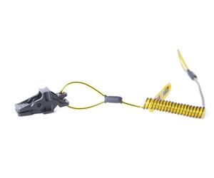Longe 3M DBI-SALA, bande spiralée caoutchoutée, pour casques de protection, longueur : 10 cm à 86 cm, max. 1,8 kg, pack de 10\n, 10 - 86 cm x1 morceau