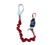 Longe 3M DBI-SALA EZ Stop avec absorbeur d'énergie en sangle pour échafaudage, testée sur chant 130 kg, longueur : 2,0 m, matériau extensible, mousqueton Tri-Lock ouverture 20 mm, crochet d'échafaudag