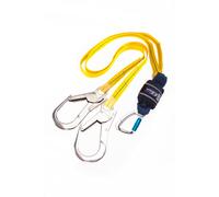 Longe en Y 3M DBI-SALA EZ Stop avec absorbeur d'énergie à sangle, longueur : 2,0 m, sangle, mousqueton Twist-Lock en aluminium ouverture 20 mm, 2 crochets d'échafaudage en aluminium ouverture 60 mm, R