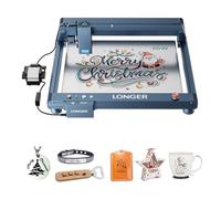 Longer Laser B1 20W - Graveur laser avec assistance d'air automatique, idéal pour travaux de bricolage sur bois, métal, papier, acrylique, verre et cuir, plan de travail 450 × 440 mm