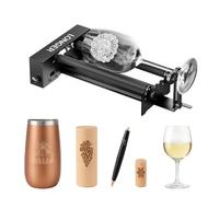 Longer Outil de gravure laser rotatif à 360° pour objets cylindriques tels que tasses, tasses, bouteilles, compatible avec 99% de tous les graveurs laser