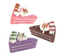 LONGHAO 3 pcs Simulation Gâteau,Faux Gâteaux Artificiels,Simulation Gâteau Modèles,Ornement De Gâteau Artificiel,Gâteau Modèle,pour Décor De Fête, Photography Props, Alimentaire Modèle (#1)