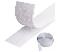 Longivia® 5 Mètres Scratch Autocollant Extra Fort Blanc Double Face Bande Scotch Scratch Adhésive Ultra Puissant 2 Rouleau Ruban Agrippantes Adhésives Hook & Loop