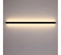Longue Applique murale salon couloir LED dimmable moderne lampe de chevet Lampe mural Design minimaliste avec télécommande Lampe de lecture chambre décoratif métal noir aluminium éclairage (60cm)
