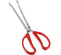 Longues Pinces Pince de Crabe en Acier Inoxydable Anti-glisse | Embouts Larges Rainurés, Poignée ABS Résistante, pour Loches et Escargots, Pêche aux Fruits de Mer, Camping Extérieur