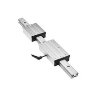 Longueur d'arbre de Rail de guidage linéaire Double externe 100-1000mm avec rouleau de Rails de travail du bois coulissant(LGB8-100mm-6 wheel,550mm)