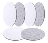 LongZYU 6 Pièces Pad Polissage, Disques de Polissage en Feutre 150 mm, Gris | 150mm Tampon Polissage Feutre, pour Polissage Peinture Auto Verre Métal Surface Bois Compatible avec Polisseuse Bosch 150mm