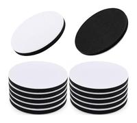 LongZYU Lot de 12 disques de polissage en feutre de 75 mm pour ponceuse excentrique Bosch - Tampons de polissage en feutre - Pour bois, marbre, métal - Noir