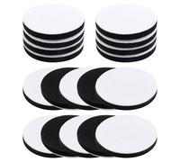 LongZYU Lot de 18 disques de polissage en feutre de 50 mm pour ponceuse excentrique Bosch - Tampons de polissage en feutre - Pour bois, marbre, métal, noir