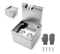 LongZYU Prise Sol Inox Étanche, CA 250V 16A Prise Sol Encastrable | Prise de Sol Double Standard Européenne 4000W, Prise Sol Étanche-Encastrable Adaptée Aux Bureaux, Hôtels, Écoles, Habitations