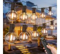 LONIUTO Guirlande Lumineuse Exterieure 45M avec Télécommande, Guirlande Guinguette avec 75+3 G40 LED Ampoules, Dimmable, Étanche Chaîne Lumiere Exterieur pour Patio Terrasse Fête Mariage