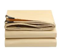 Lonmrrton Bâche de Protection en PVC Beige 1.2x1.5m 1.5x2m 2x3m 3x4m 4x6m Bâche imperméable avec œillets et Bords renforcés pour extérieur, Voiture, Jardin, mobilier, Caravane, bâche de Sol(1x3m)