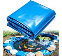 Lonmrrton Membrane de Piscine de Jardin, revêtement d'étang Robuste en HDPE Bleu 2x3m 5x6m 7x8m 8x10m, bâche imperméable résistante aux UV pour étangs de carpes koï, aquaculture(3x12m)