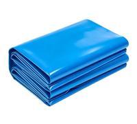 Lonmrrton Membrane d'étang à Poissons HDPE Bleue 1x8m 4x5m 6x10m 8x12m 10x15m Revêtement en Plastique Flexible Film d'étanchéité Durable pour étangs d'irrigation, fontaines, Cascades(6x12m)