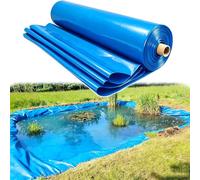 Lonmrrton Revêtement de Bassin en PEHD Bleu, revêtement de Bassin géomembrane imperméable et Durable, Peau de Bassin Flexible pour étangs d'irrigation, ruisseaux, réservoirs et aquaculture(5x12m)