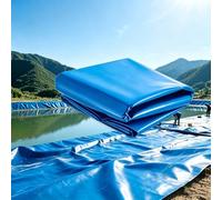 Lonmrrton Revêtement de Bassin préformé en PEHD 4x5m 5x7m 6x10m 8x12m 10x15m Feuille de Bassin Durable Film imperméable Flexible pour citernes, ingénierie des ressources en Eau(2x6m)