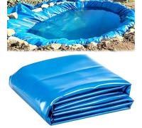 Lonmrrton Revêtement d'étang à Poissons de Jardin Aquatique, Film de revêtement Flexible de sous-Couche Bleue 6X10M 8X10M pour piscines et étangs de Forme personnalisée, Membrane Anti-Fuite(3x7m)