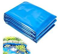 Lonmrrton Revêtement d'étang à Poissons Flexible 3x4m 4x5m 5x5m 6x8m HDPE imperméable sous-Couche d'étang de Cascade d'arrière-Cour résistant aux UV Doublure d'étang de Fontaine de Jardin(6x7m)
