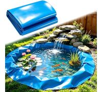 Lonmrrton Revêtement d'étang Flexible Bleu, sous-Couche renforcée pour Bassin 3x4m 7x8m 10X10m Membrane de piscines de Jardins Feuilles de Plastique en polyéthylène résistant à l'humidité(1x6m)