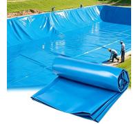 Lonmrrton Revêtement d'étang Flexible en PEHD, Film géomembrane imperméable Bleu de 0,16 mm d'épaisseur, revêtement de Jardin préformé pour systèmes d'irrigation agricole(5x8m)
