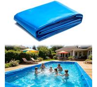 Lonmrrton Revêtement d'étang Flexible, Grande Membrane d'étang 5x7m 7x8m 8x12m sous-Couche en PEHD Bleu, bâche de Film de Piscine résistante aux UV pour étangs de Faune de Jardin de Koi(4x12m)