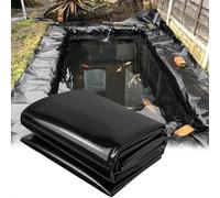 Lonmrrton Revêtement d'étang imperméable Noir 3x7m 5x6m 7x8m 8x10m 10x12m Grande Membrane d'étang à Poissons, Bâche Pliable de 0,12 mm pour Fontaine de Jardin, lac Artificiel et Jeux d'eau(3x8m)