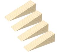 LONZIKP Lot de 4 cales butée de porte en bois, antidérapantes, triangulaires, adaptées pour le bas, sur carrelage, béton, moquette, sol, la sécurité mobile et l'utilisation à domicile ou au bureau