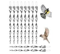 LONZIKP Répulsif Oiseaux Effaroucheur 10 Pièces Barres Spirales Réfléchissantes 360° pour Jardin, Balcon, Fenêtres, Cultures. Éloigne Pigeons, Corbeaux.