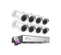 Loocam Kit Vidéosurveillance 8 Caméras 2MP 1080p, DVR H.265+ Disque Dur 1To | Caméras de Sécurité Intérieur Extérieur Étanche IP66, Détection Humaine & Véhicule, Vision Nocturne IR, Enregistrement 24/7