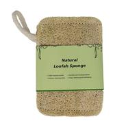 Loofah Éponge à récurer de cuisine, tampon de nettoyage en fibre naturelle, nettoyant anti-rayures, outil de nettoyage réutilisable pour pot, évier, salle de bain, 8,9 x 12,5 cm