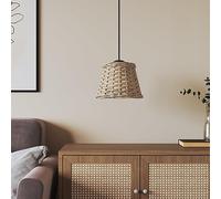 LoogCape Abat-jour marron Ø 15 x 12 cm - Abat-jour de rechange en osier pour lampe suspendue, plafonnier, applique murale, style maison de campagne