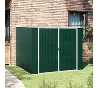 LoogCape Abri de jardin vert 195 x 198 x 159 cm en acier galvanisé résistant aux intempéries, imperméable, verrouillable, avec doubles portes pour un rangement sûr des outils, des outils de jardin