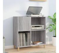 LoogCape Armoire à disques gris Sonoma 84,5 x 38 x 89 cm en bois avec espace de rangement pour vinyle, buffet, vitrine, étagère polyvalente, salon, chambre à coucher, couloir, cuisine, bureau