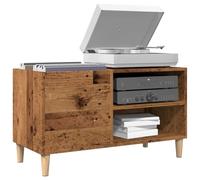 LoogCape Armoire à plaques aspect bois vieilli, 84,5 x 38 x 48 cm, polyvalente, pour salon, chambre à coucher, bureau avec beaucoup d'espace de rangement, plateau supérieur stable, pieds en bois