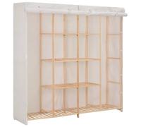 LoogCape Armoire blanche 173 x 40 x 170 cm en tissu avec espace de rangement, penderie, armoire à linge, armoire d'angle, organiseur pour chambre à coucher, chambre d'enfant, couloir, dressing