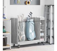 LoogCape Armoire de golf avec roue, gris sonoma, 120 x 45 x 98 cm, rangement de qualité supérieure, organiseur pour équipement de golf, accessoires, porte-parapluie, chariot, étanche, réglable