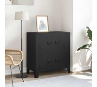 LoogCape Armoire de rangement industrielle noire 75 x 40 x 80 cm en acier avec 4 portes, fentes d'aération, étiquettes nominatives, étagère, peu encombrant, durable, convient pour chambre à coucher