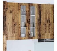 LoogCape Armoire murale Porto en bois vieilli, 60 x 31 x 100 cm, 3 étagères, 2 portes, fixation suspendue, armoire de cuisine, garde-manger, buffet, rangement pour cuisines modernes