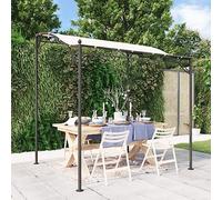 LoogCape Auvent - Crème - 2 x 2,3 m - Tissu en polyester avec revêtement PA - Cadre en acier revêtu par pulvérisation - Avec protection contre l'eau de pluie - Pour jardin, terrasse, tente de fête