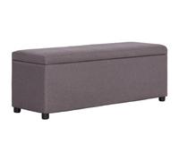 LoogCape Banc de rangement avec compartiment de rangement, 116 cm, taupe, rembourrage en polyester, pour couloir et salon, avec couvercle, espace de rangement et rembourrage confortable pour l'ordre