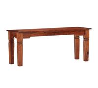 LoogCape Banc rustique en bois d'acacia de 110 cm avec espace de rangement pour salle à manger, cuisine, salon, style maison de campagne, robuste et durable, idéal comme siège ou banc coffre avec