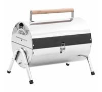 LoogCape Barbecue portable en acier inoxydable avec double grille pour camping, balcon et terrasse, compact et facile à nettoyer, idéal pour la viande, les légumes, le sandwich et le barbecue
