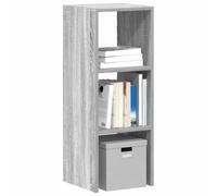 LoogCape Bibliothèque empilable gris Sonoma en bois - 30 x 30 x 80 cm - Avec compartiments - Charge maximale de 60 kg - Pour armoire de rangement, armoire polyvalente, armoire à dossiers, buffet