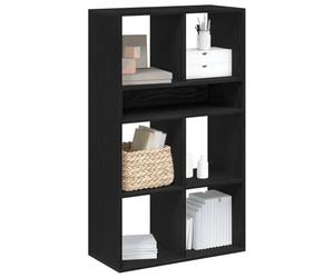 LoogCape Bibliothèque Noire en Bois d'ingénierie 66x31x112 cm Meuble de Rangement pour Livres, décoration intérieure, étagère de Salon, Chambre, Bureau ou entrée